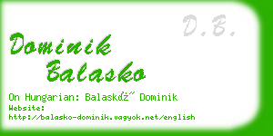 dominik balasko business card