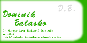 dominik balasko business card